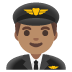 man pilot: medium skin tone on Google