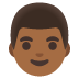 man: medium-dark skin tone on Google