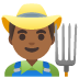 man farmer: medium-dark skin tone on Google