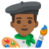 man artist: medium-dark skin tone on Google