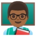 man teacher: medium-dark skin tone on Google