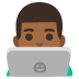 man technologist: medium-dark skin tone on Google