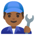 man mechanic: medium-dark skin tone on Google