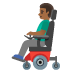 man in motorized wheelchair: medium-dark skin tone on Google