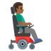 man in motorized wheelchair facing right: medium-dark skin tone on Google