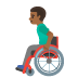 man in manual wheelchair: medium-dark skin tone on Google