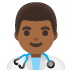 man health worker: medium-dark skin tone on Google