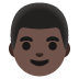man: dark skin tone on Google