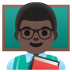 man teacher: dark skin tone on Google