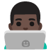 man technologist: dark skin tone on Google