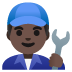 man mechanic: dark skin tone on Google
