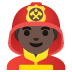 man firefighter: dark skin tone on Google