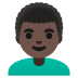 man: dark skin tone, curly hair on Google
