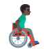 man in manual wheelchair facing right: dark skin tone on Google