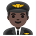 man pilot: dark skin tone on Google