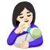 woman feeding baby: light skin tone on Google