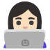 woman technologist: light skin tone on Google