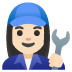 woman mechanic: light skin tone on Google