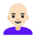 woman: light skin tone, bald on Google