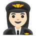 woman pilot: light skin tone on Google