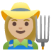 woman farmer: medium-light skin tone on Google