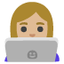 woman technologist: medium-light skin tone on Google