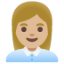 woman office worker: medium-light skin tone on Google