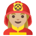 woman firefighter: medium-light skin tone on Google