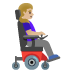 woman in motorized wheelchair facing right: medium-light skin tone on Google