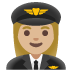 woman pilot: medium-light skin tone on Google