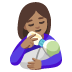 woman feeding baby: medium skin tone on Google