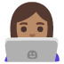 woman technologist: medium skin tone on Google