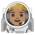 woman astronaut: medium skin tone on Google