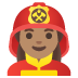 woman firefighter: medium skin tone on Google