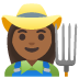 woman farmer: medium-dark skin tone on Google