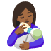woman feeding baby: medium-dark skin tone on Google