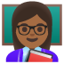 woman teacher: medium-dark skin tone on Google
