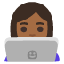 woman technologist: medium-dark skin tone on Google