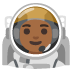 woman astronaut: medium-dark skin tone on Google