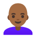 woman: medium-dark skin tone, bald on Google