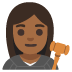 woman judge: medium-dark skin tone on Google