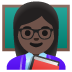 woman teacher: dark skin tone on Google