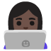 woman technologist: dark skin tone on Google