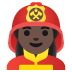 woman firefighter: dark skin tone on Google