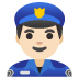 man police officer: light skin tone on Google