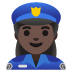 woman police officer: dark skin tone on Google