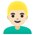 man: light skin tone, blond hair on Google