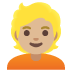 person: medium-light skin tone, blond hair on Google