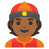 person with skullcap: medium-dark skin tone on Google