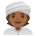 person wearing turban: medium-dark skin tone on Google